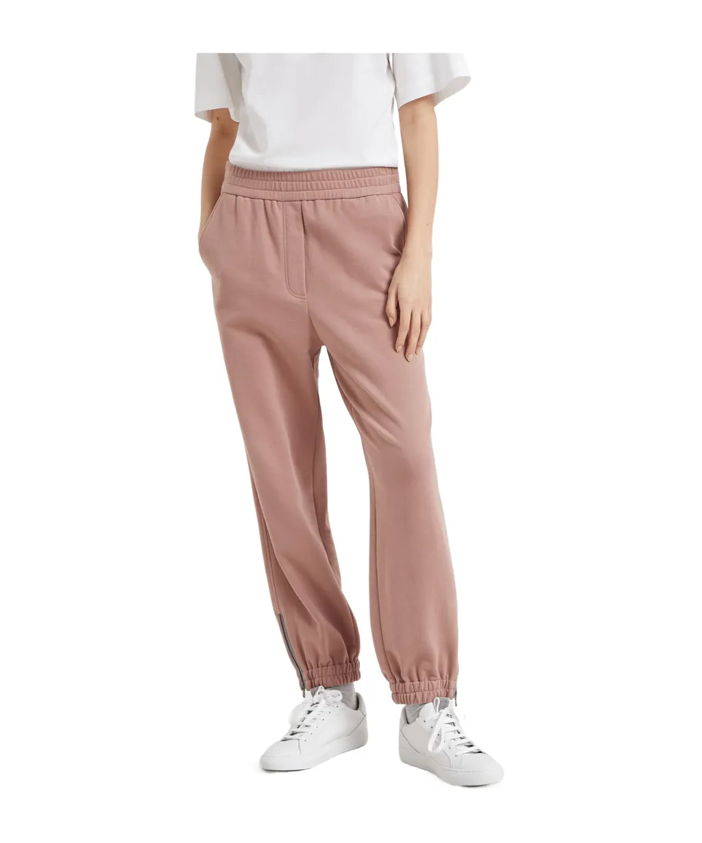 Monili-Detail Cotton Track Pants