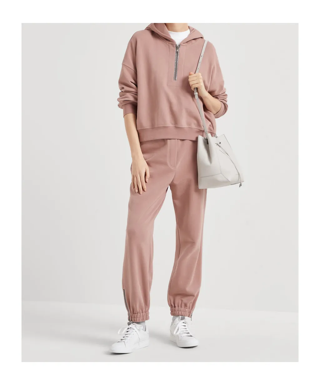 Monili-Detail Cotton Track Pants