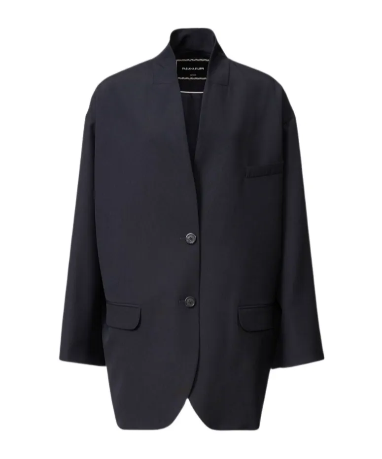 Long-Sleeved Single-Breasted Jacket