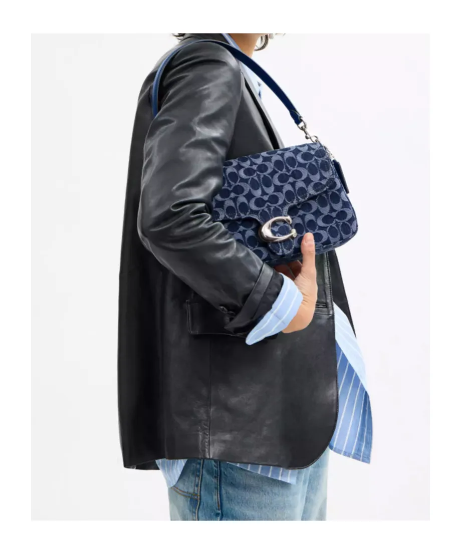 Soft Tabby Shoulder Bag In Signature Denim