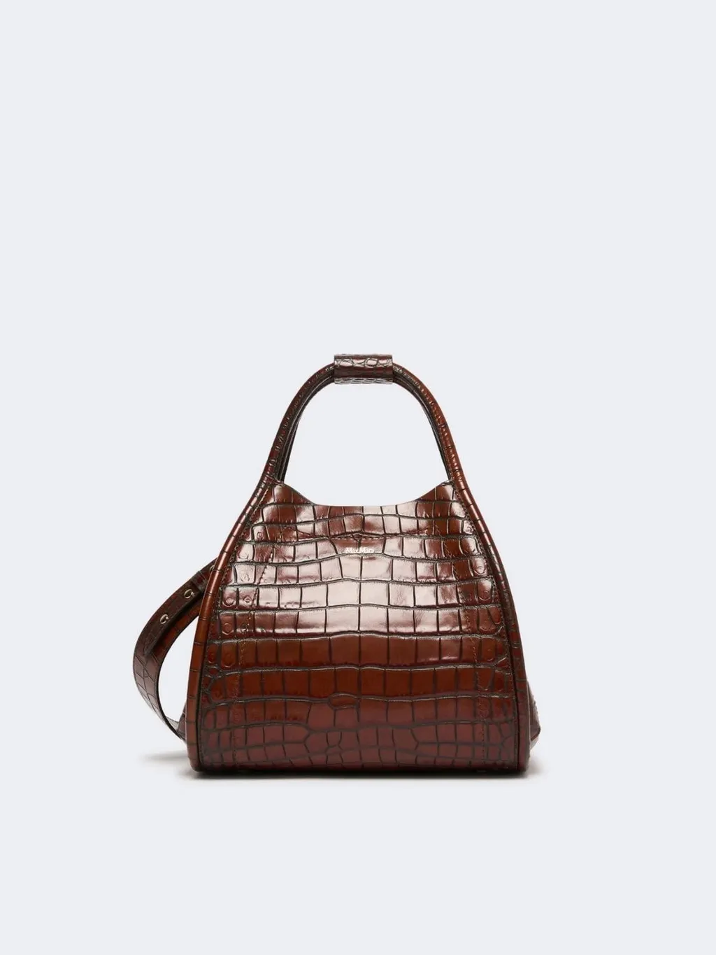 Small Crocodile-Print Marine Bag