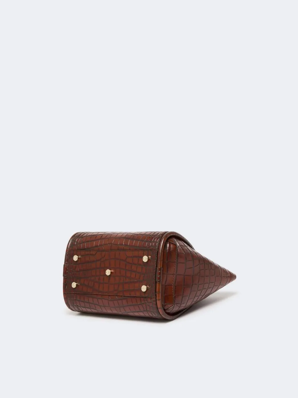Small Crocodile-Print Marine Bag