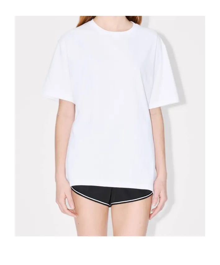Embroidered Loose T-Shirt In Cotton Boke Flower 2.0