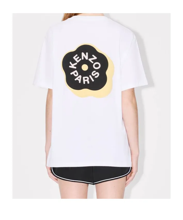 Embroidered Loose T-Shirt In Cotton Boke Flower 2.0