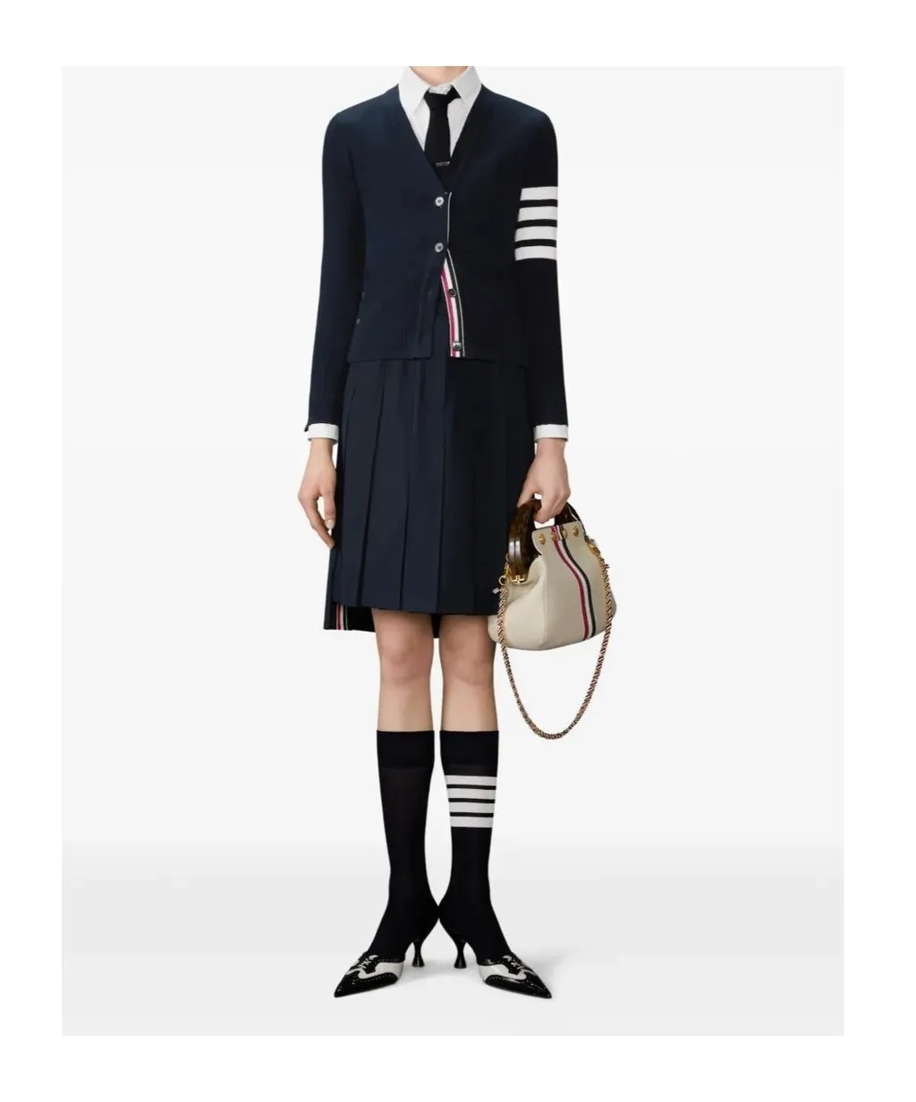 Twill Pleated Mini Skirt