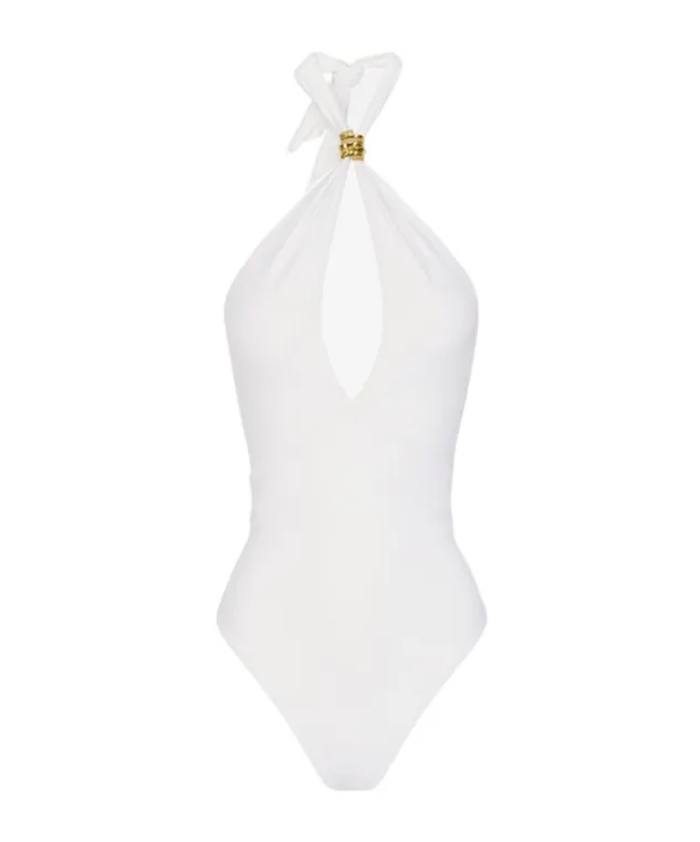 One-Piece Swimsuit With Jewel Detail