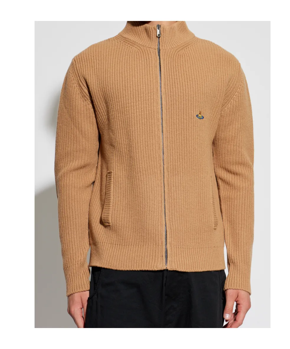 Long-Sleeved Zip-Up Cardigan