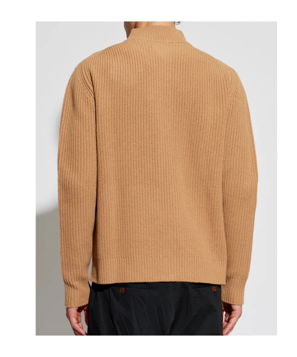 Long-Sleeved Zip-Up Cardigan