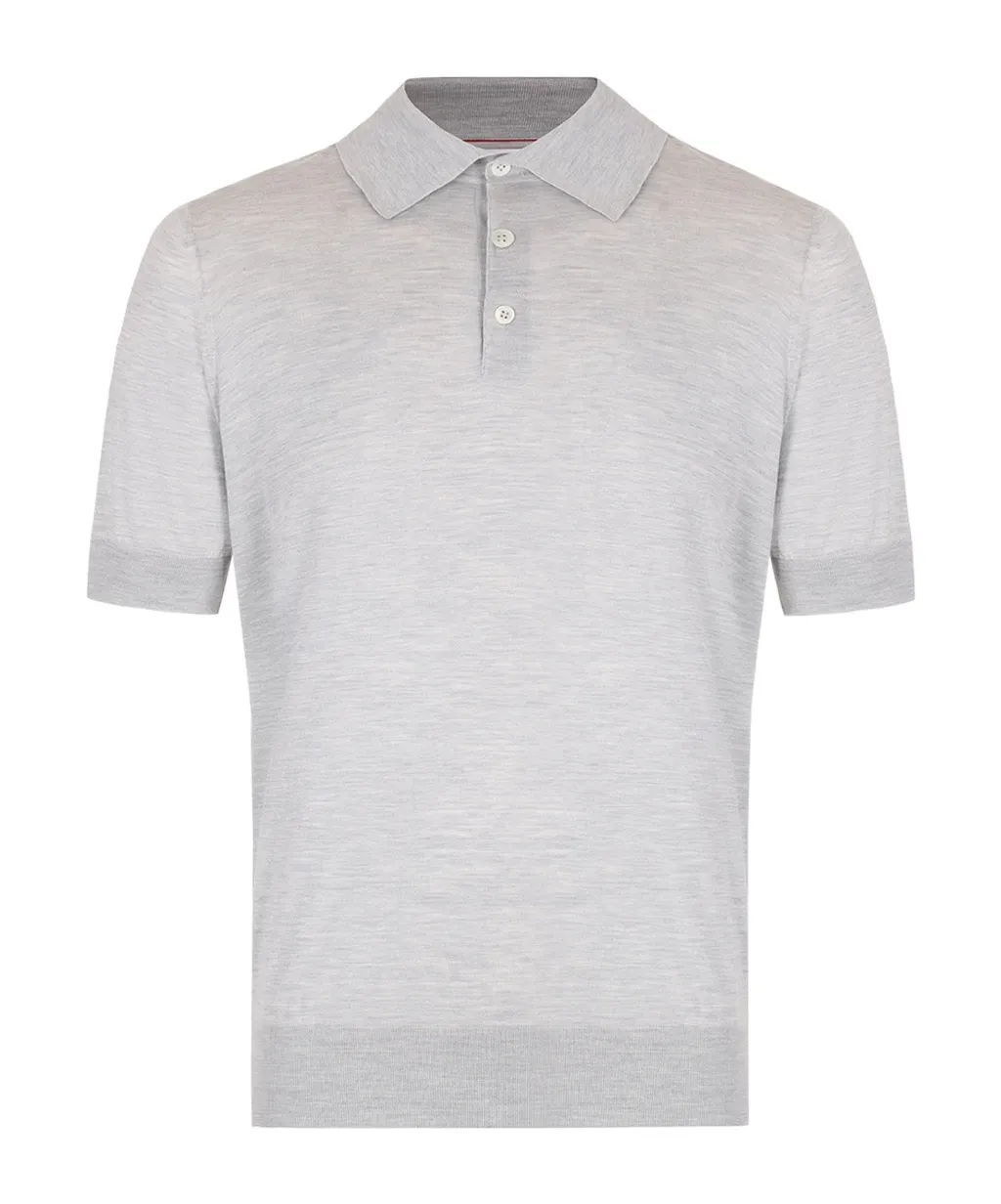 Brunello Cucinelli Short Sleeve Polo Knitted Top