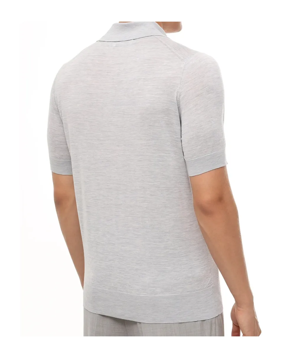 Brunello Cucinelli Short Sleeve Polo Knitted Top