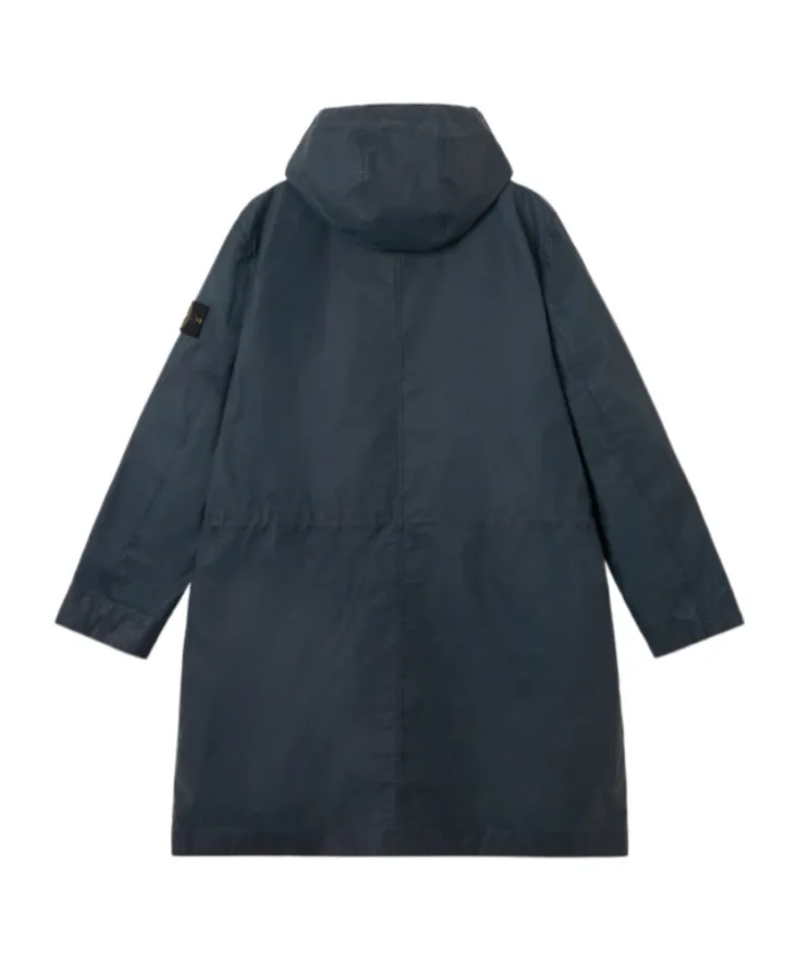Long Hooded Parka With Storm Flaps