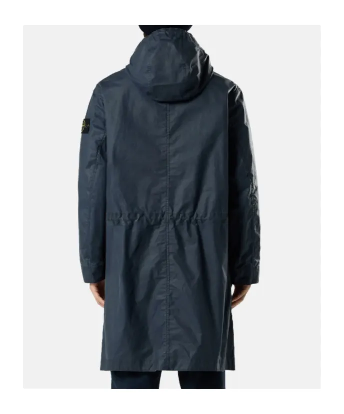 Long Hooded Parka With Storm Flaps