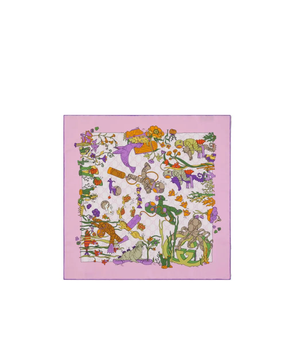 Printed Silk Carré
