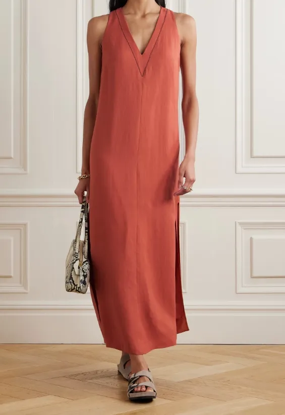 V-Neck Sleeveless Dress