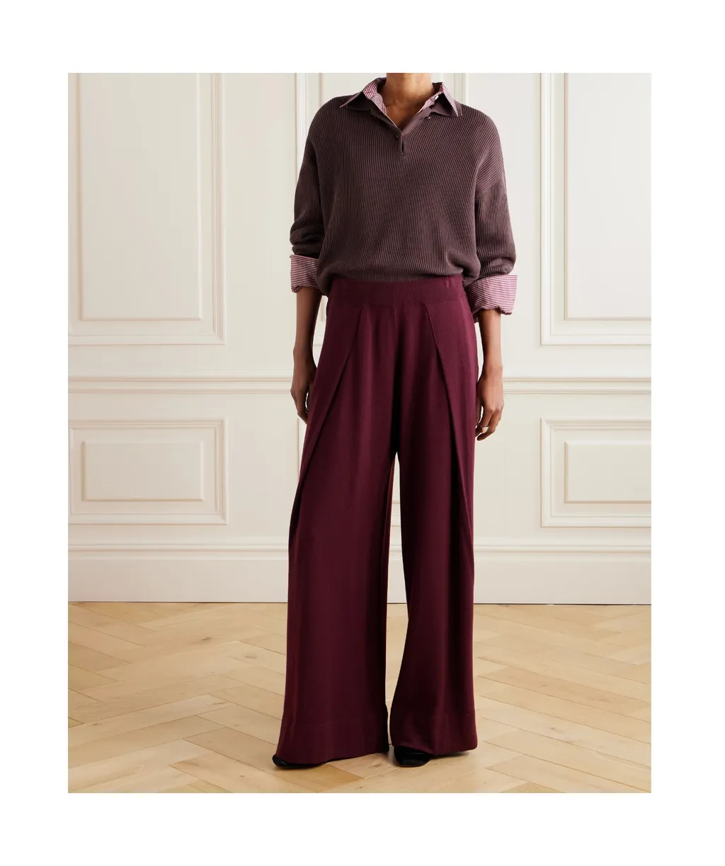 Wide-Leg Casual Pants