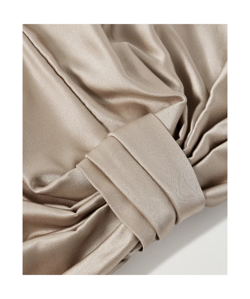 Sasha Gathered Duchesse-Satin Hair Wrap