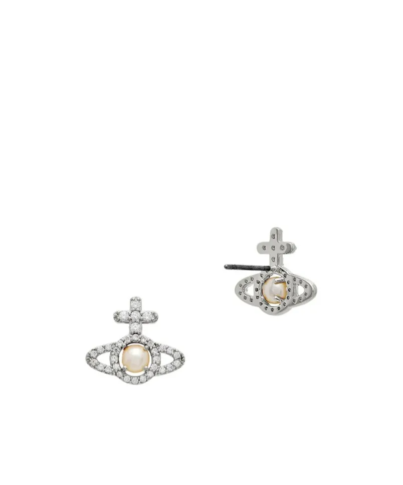 Zircon Pearl Earrings