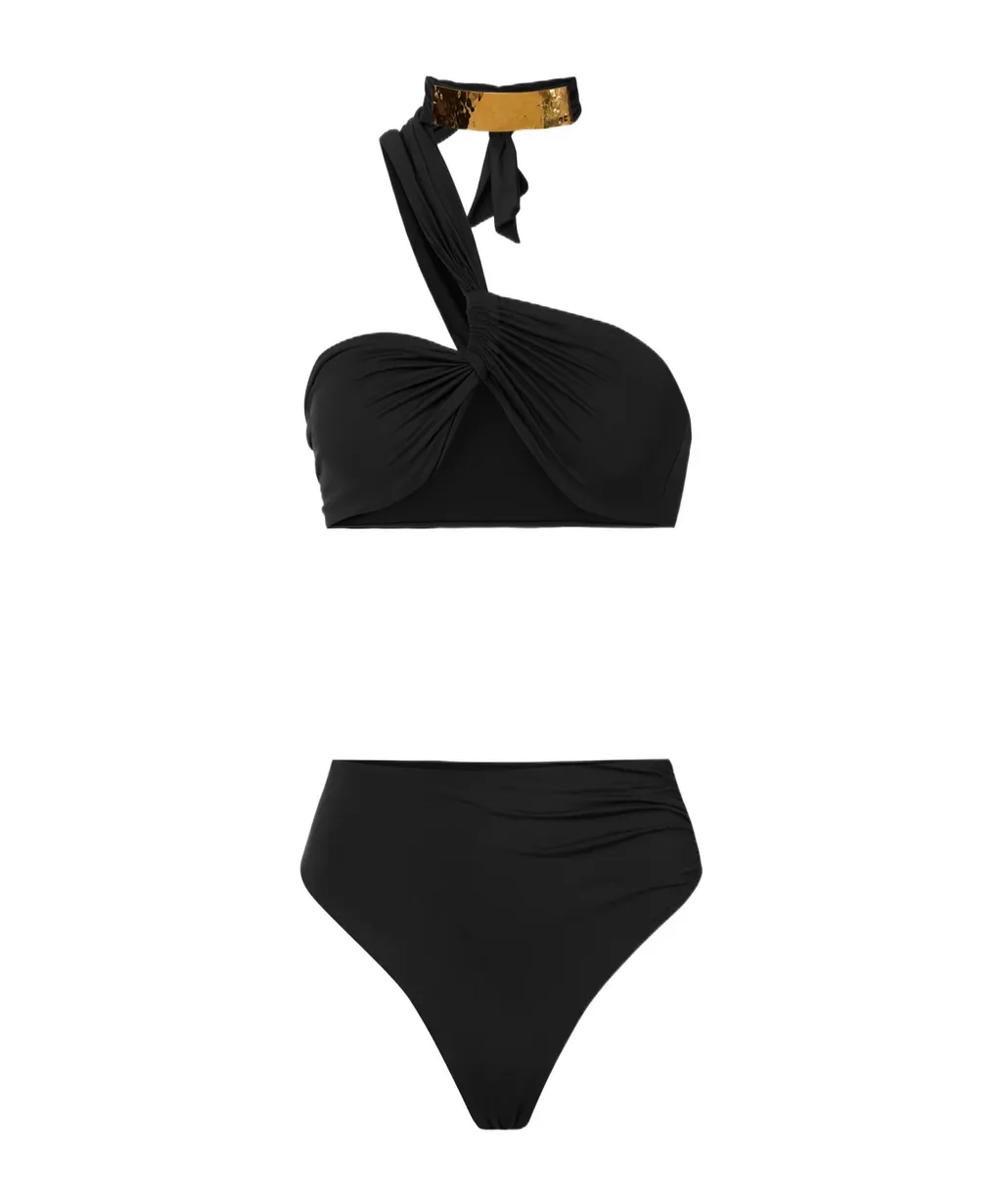 Elisabetta Franchi Jewel One-Shoulder Bikini