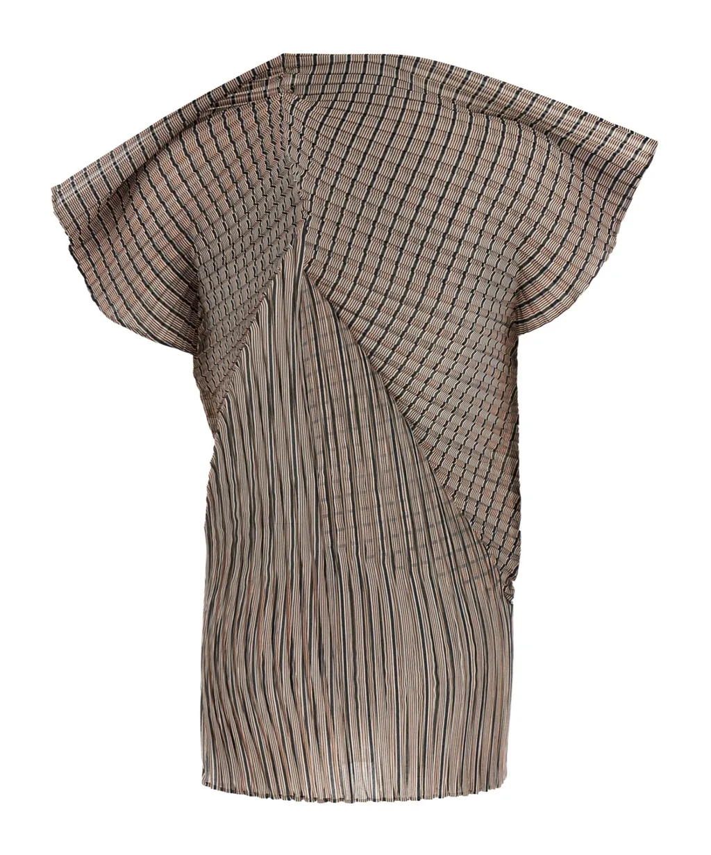 Issey Miyake Generic Stripes Short-Sleeved Top