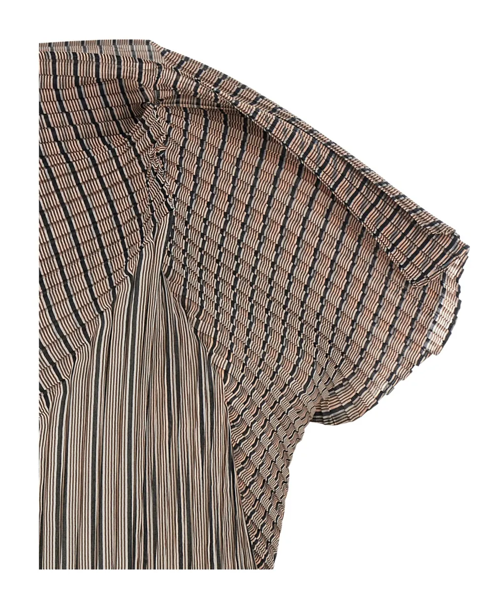 Issey Miyake Generic Stripes Short-Sleeved Top