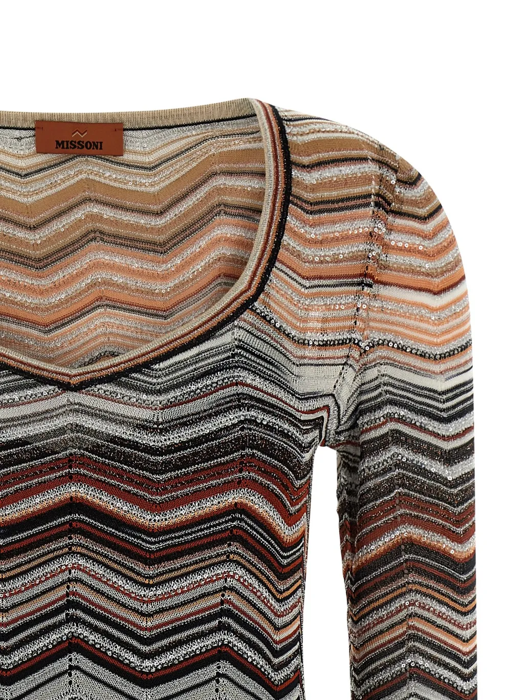Missoni Chevron Sequin Mini Knitted Dress