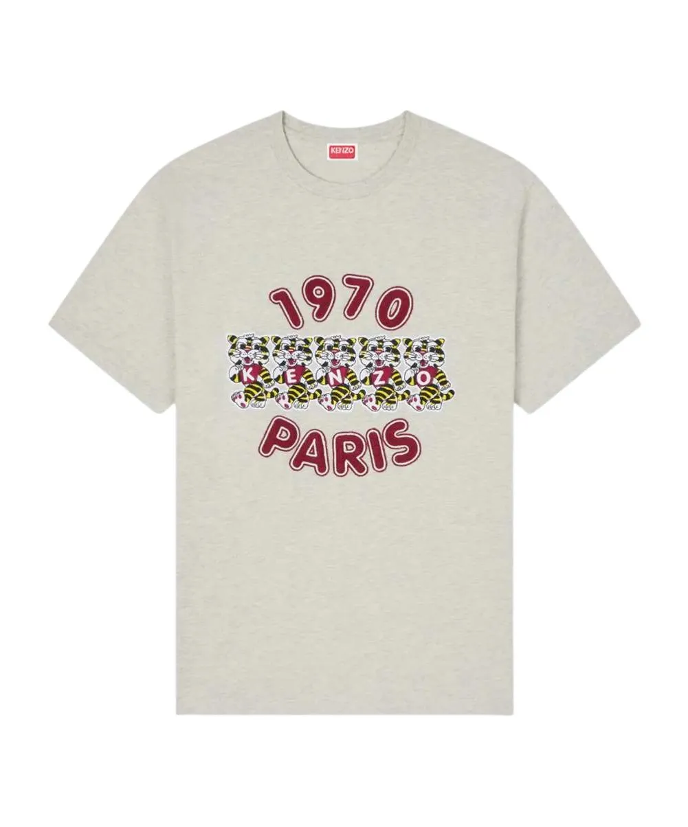 Embroidered Loose T-Shirt In Cotton Kenzo Wild Tiger