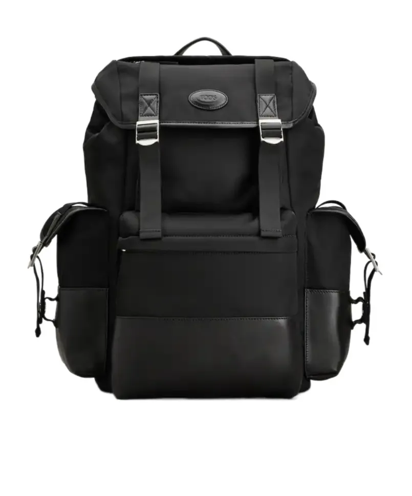 Tod's Logo Patch Buckle-Strap Backpack