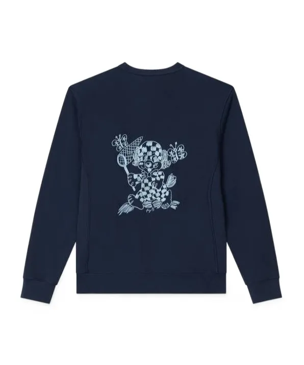 Embroidered Outlined Sweatshirt In Cotton Kenzo Cartoon