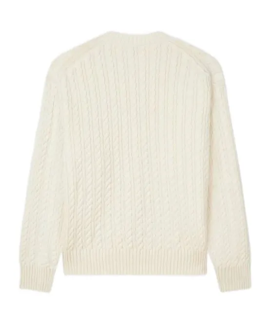 Knit Jumper In Cotton Wool Boke Flower