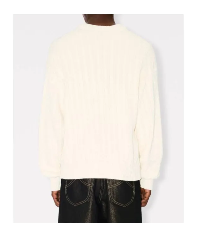 Knit Jumper In Cotton Wool Boke Flower
