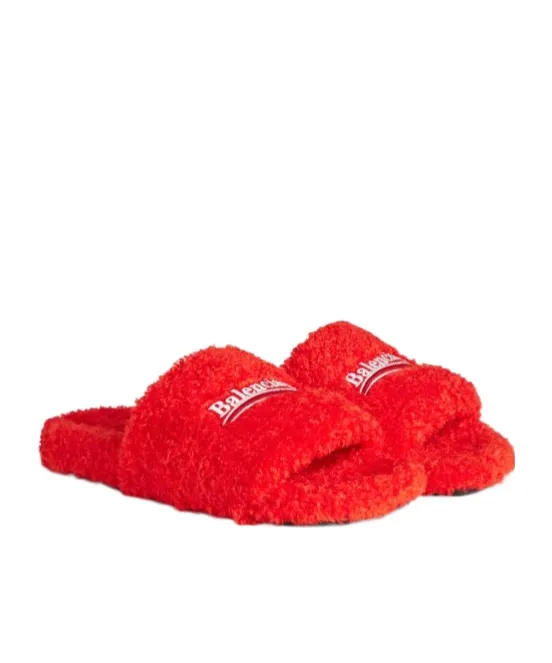 Logo Fleece Slides