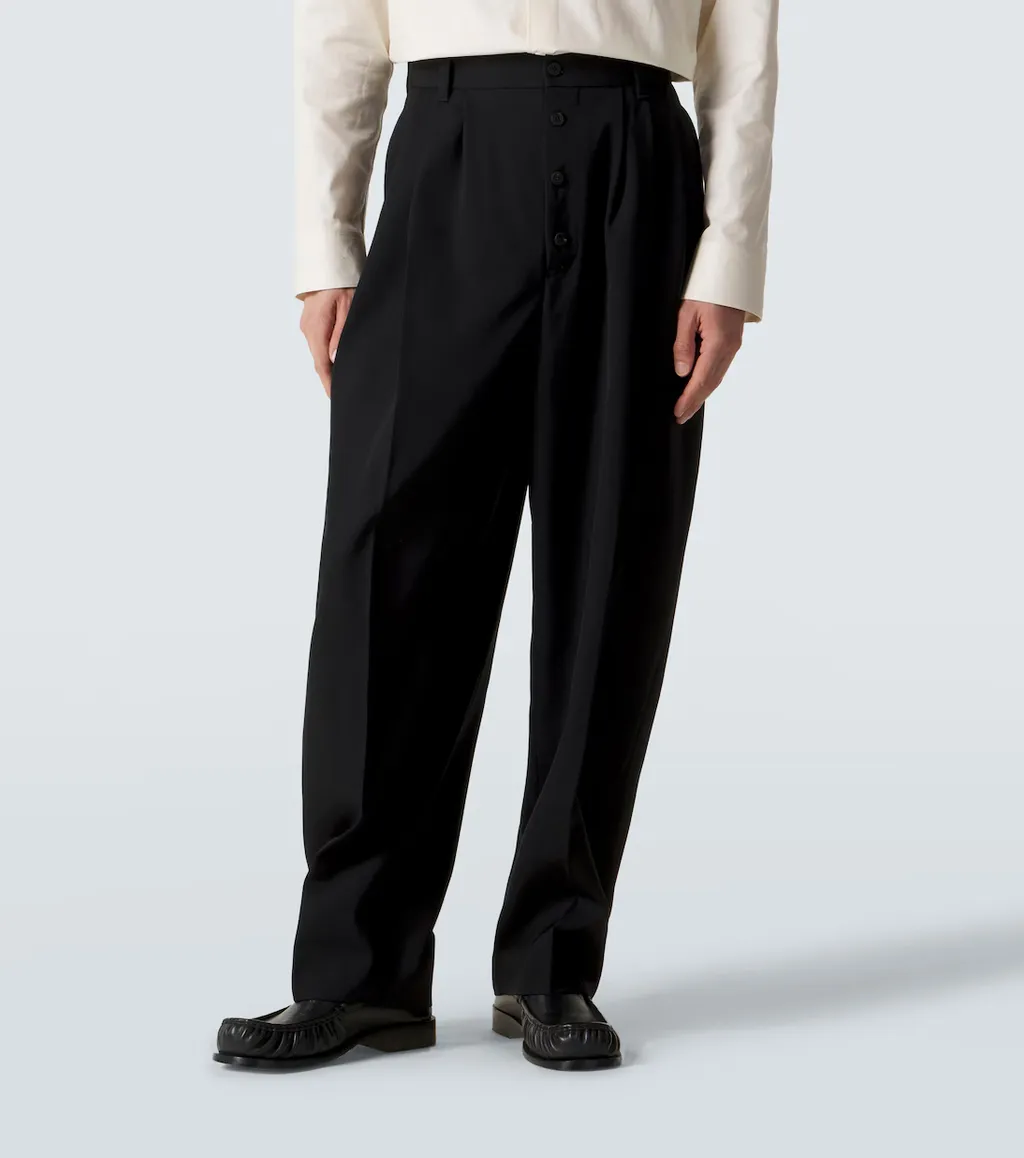 Fernando Pleated Wool Tapered Pants