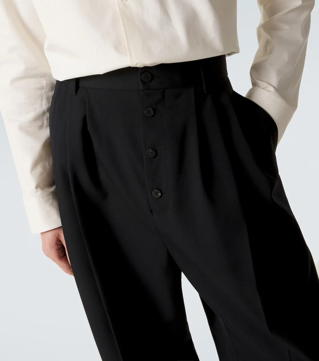 Fernando Pleated Wool Tapered Pants