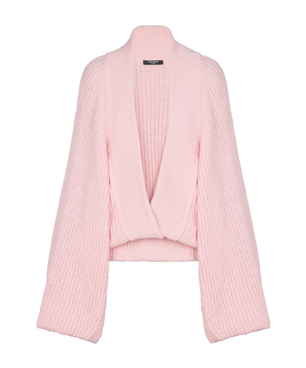 Balmain Oversized Ribbed Knitted Sweater