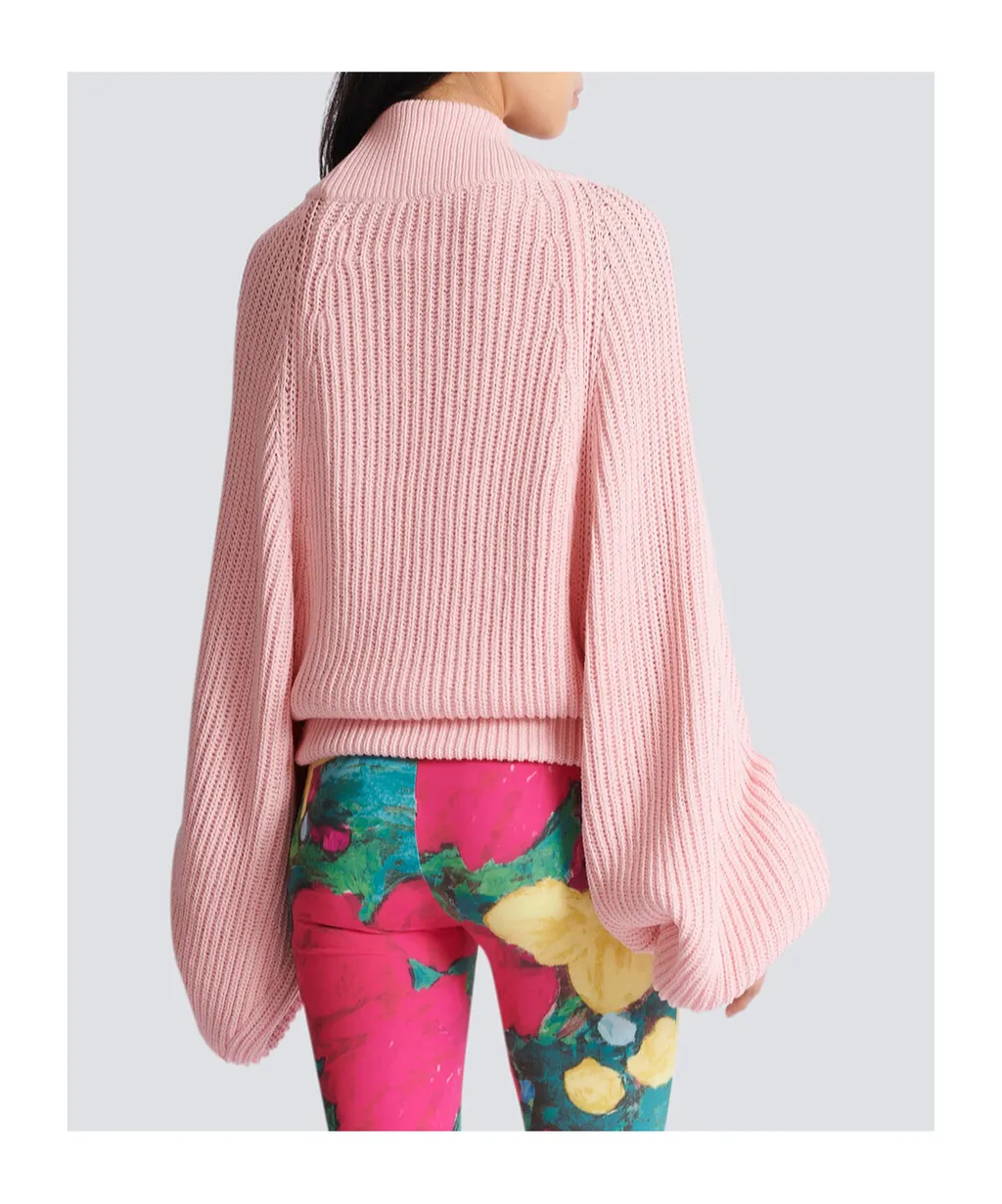 Balmain Oversized Ribbed Knitted Sweater