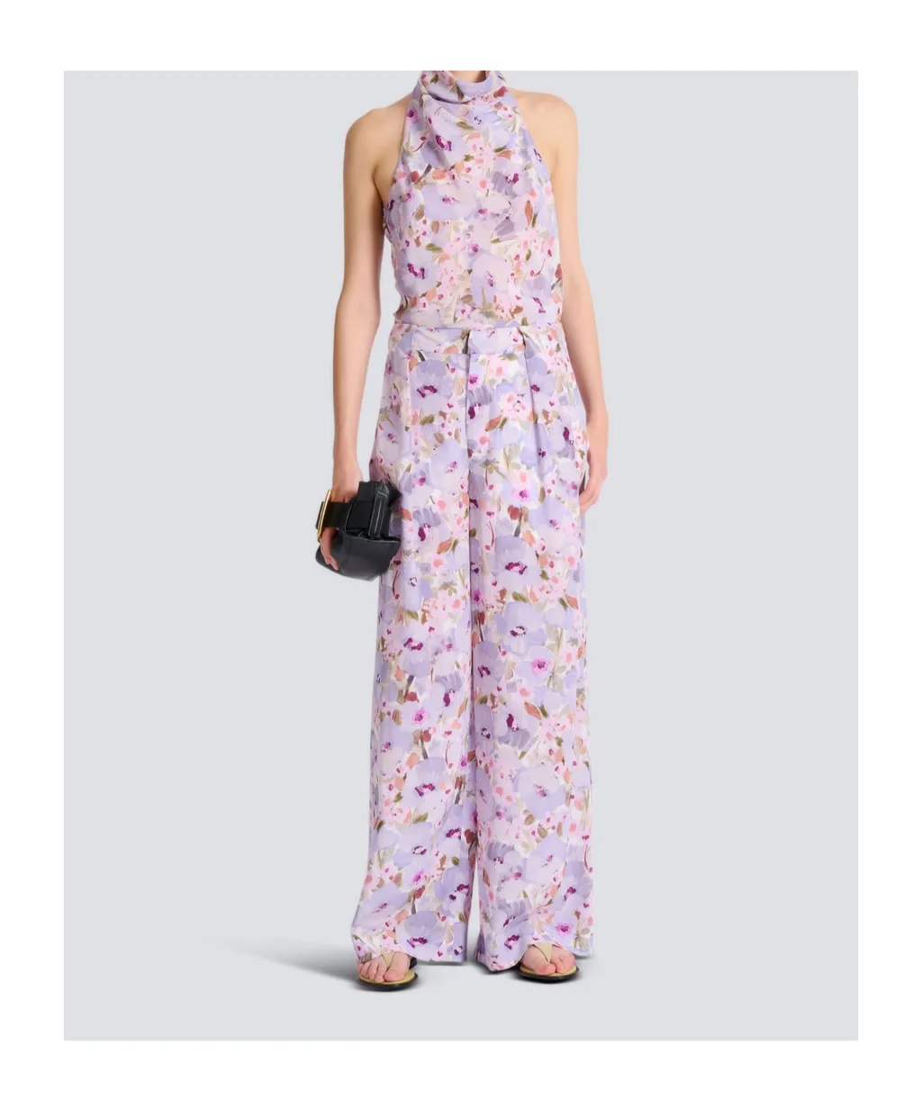 Balmain Printed Poppy Flower Trousers