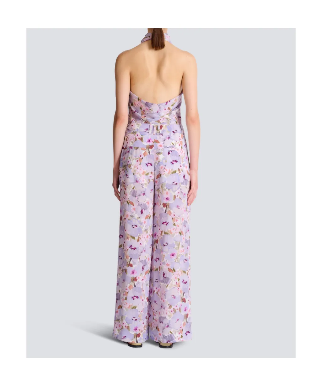 Balmain Printed Poppy Flower Trousers