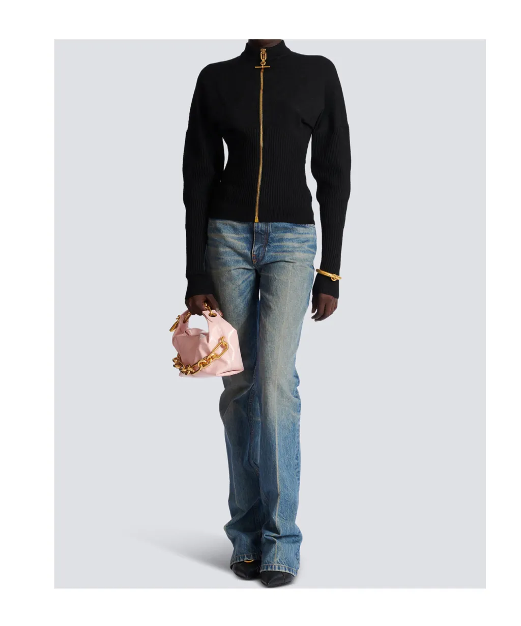 Balmain Zipped Knit Cardigan