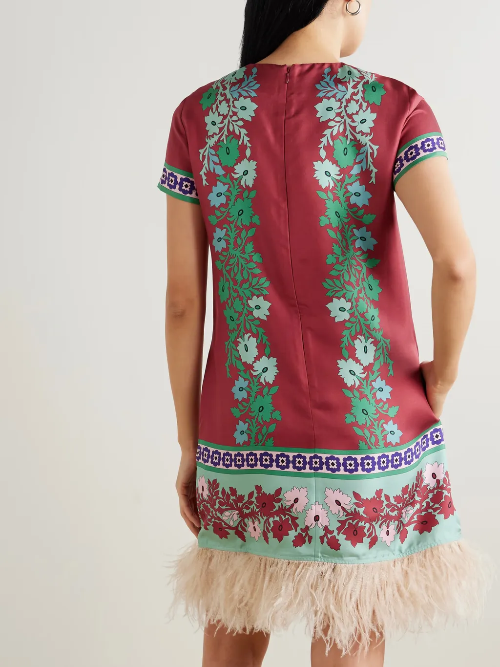 Floral Fringed Swing Dress