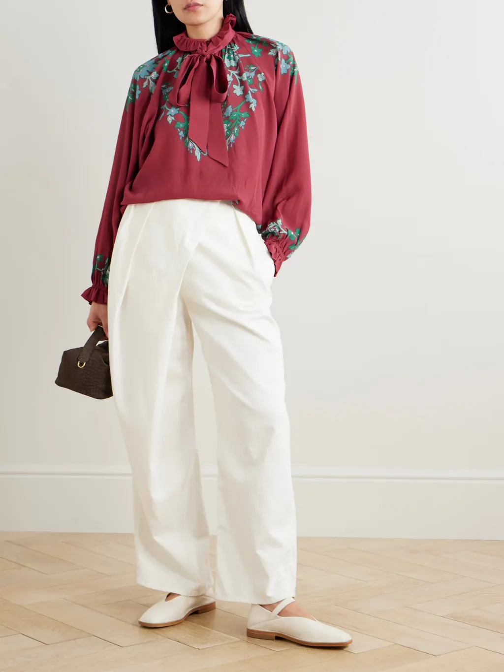 Cerere Floral Ruffled Blouse