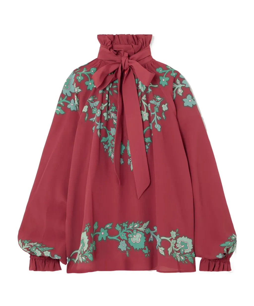 Cerere Floral Ruffled Blouse