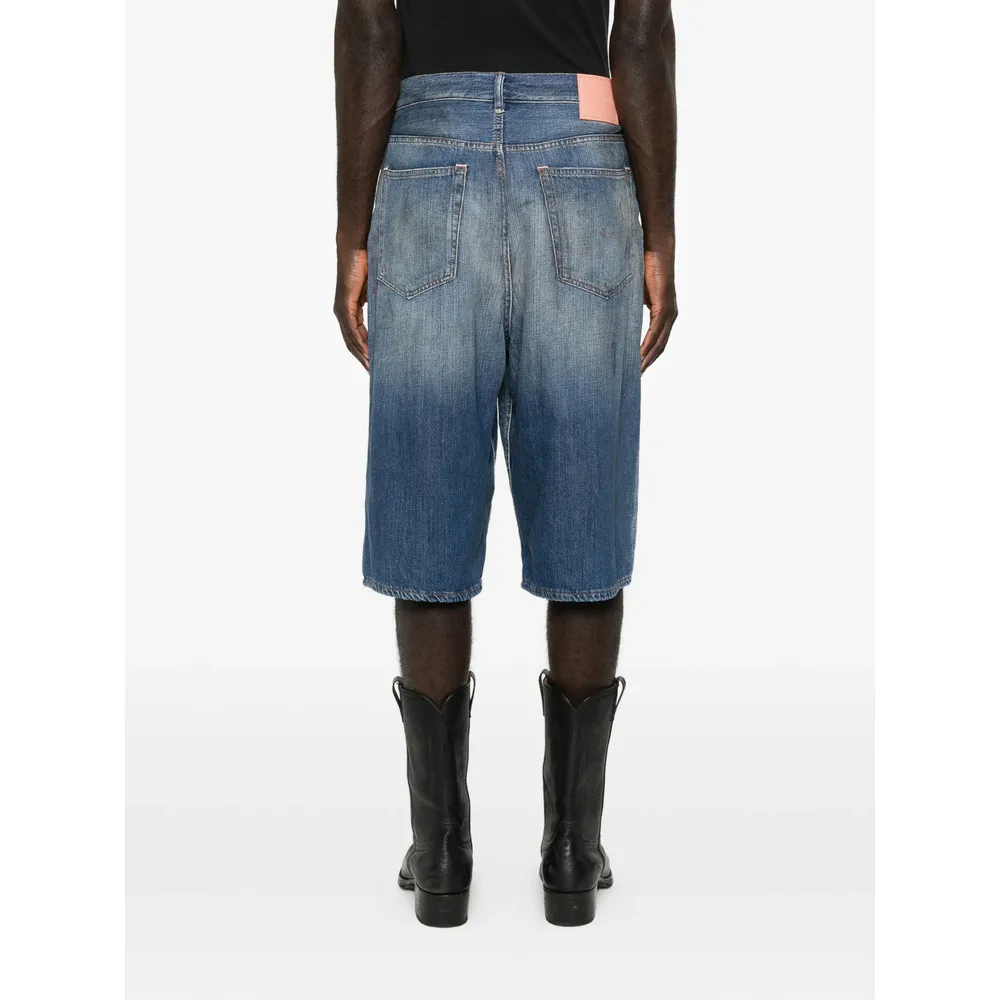Denim Shorts With Belt Loops