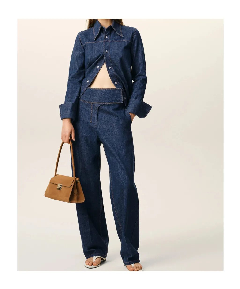 Ami Wrapped Belted Ballon Fit Jeans