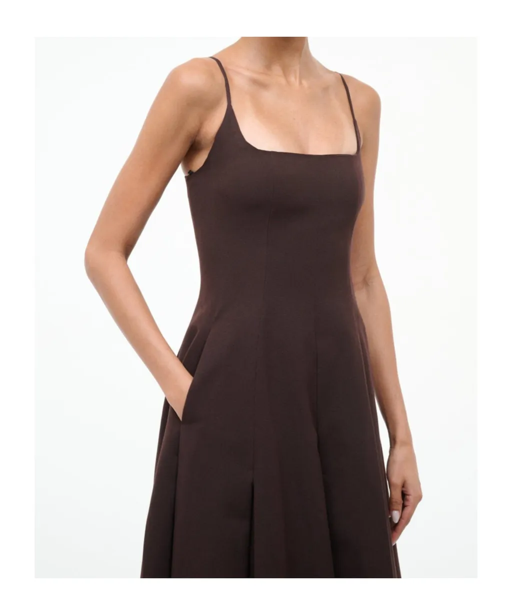 Joy Square-Neck Flared Maxi Dress
