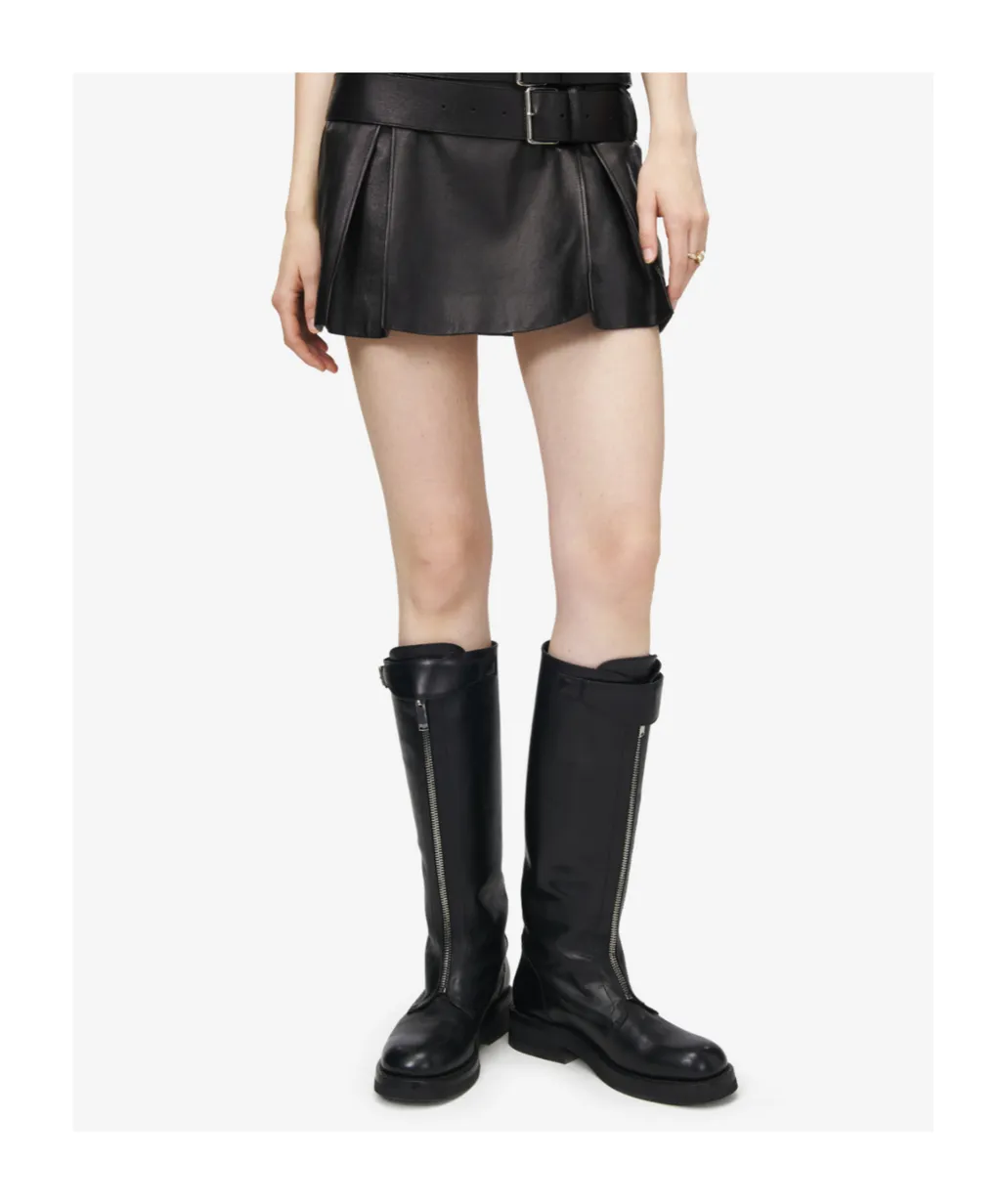 Alexander Mcqueen Countryside Zip-Detailed Buckle Knee Boots