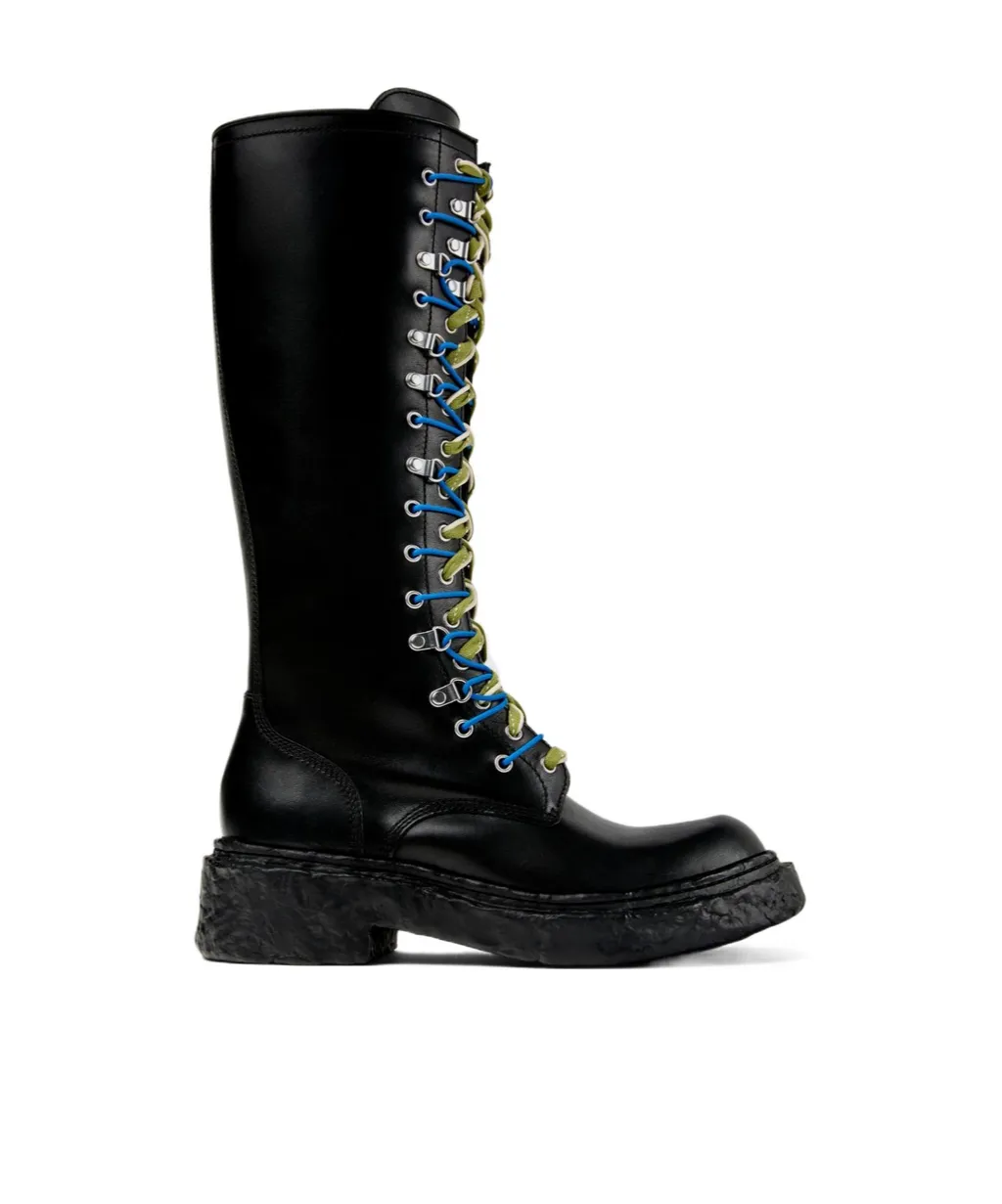 Vamonos Lace-Up Leather Boots