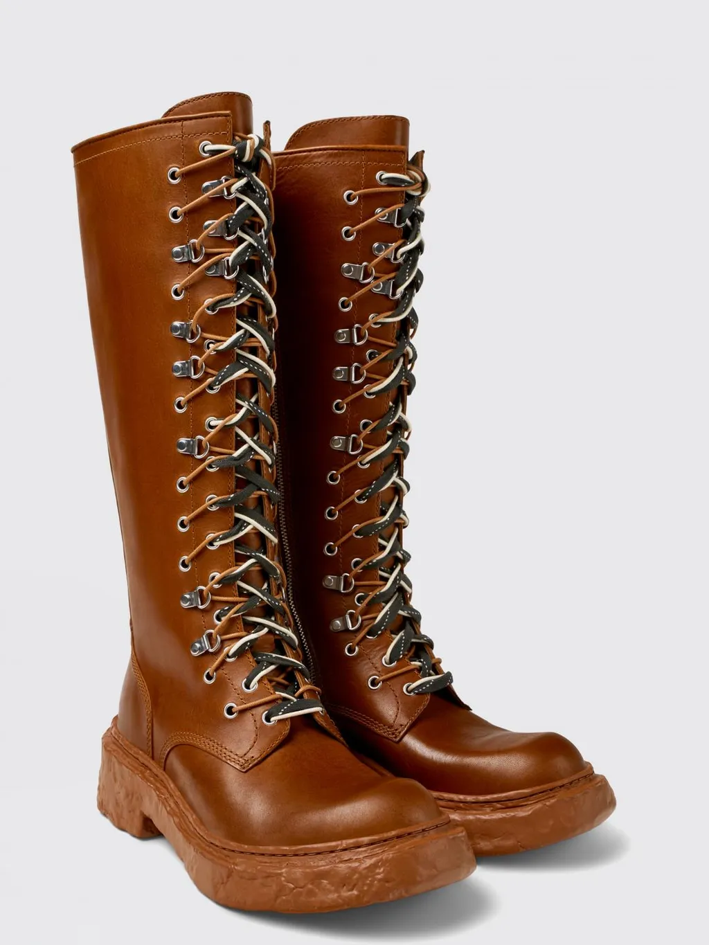 Vamonos Lace-Up Leather Boots