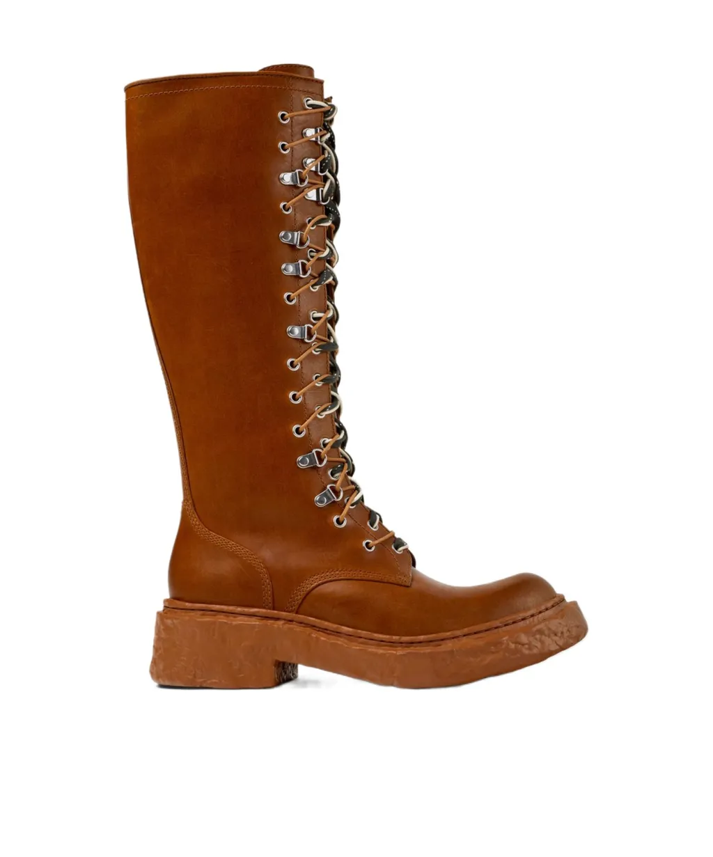 Vamonos Lace-Up Leather Boots