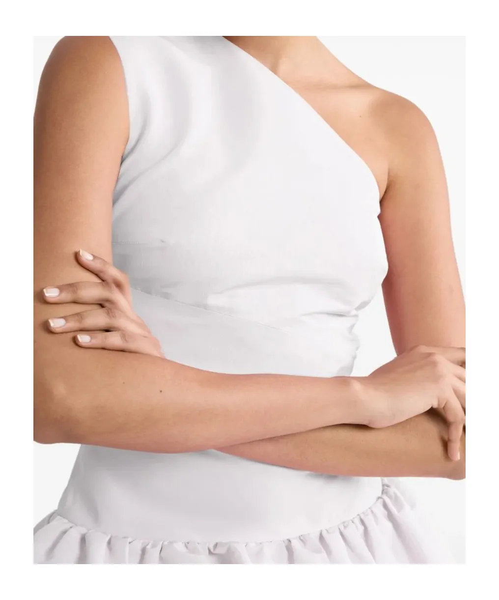 One-Shoulder Bloomer Mini Dress