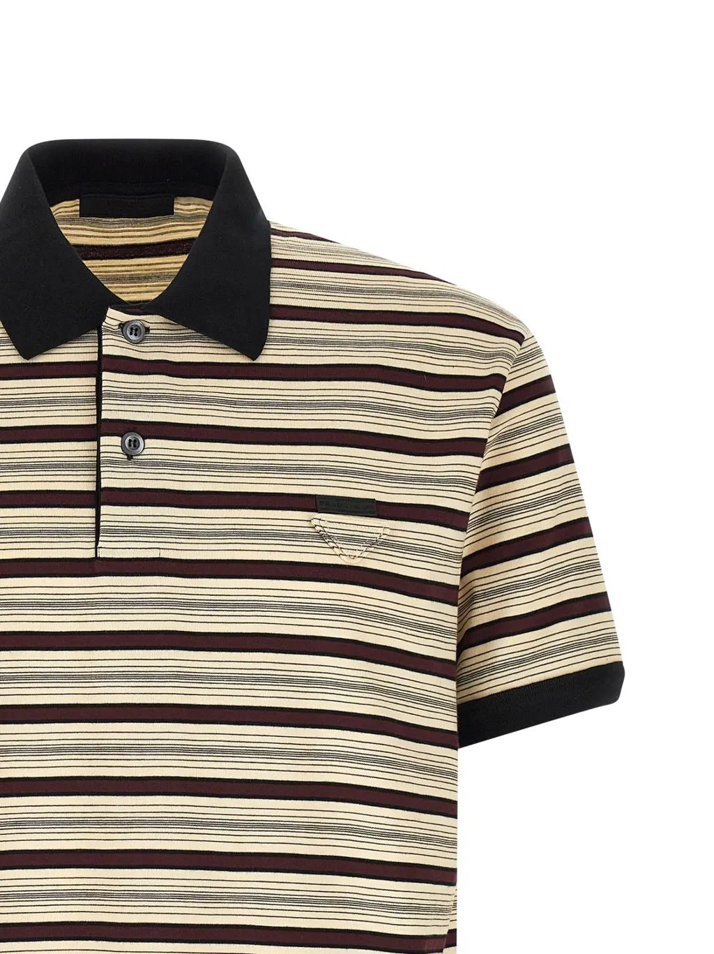 Striped Short-Sleeve Polo Shirt